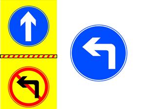 交通标志：拐弯
