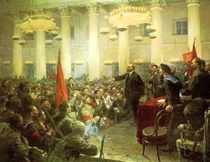 十月革命中列宁演讲
