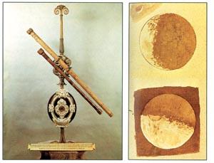 伽利略的望远镜和他观察到的月亮
