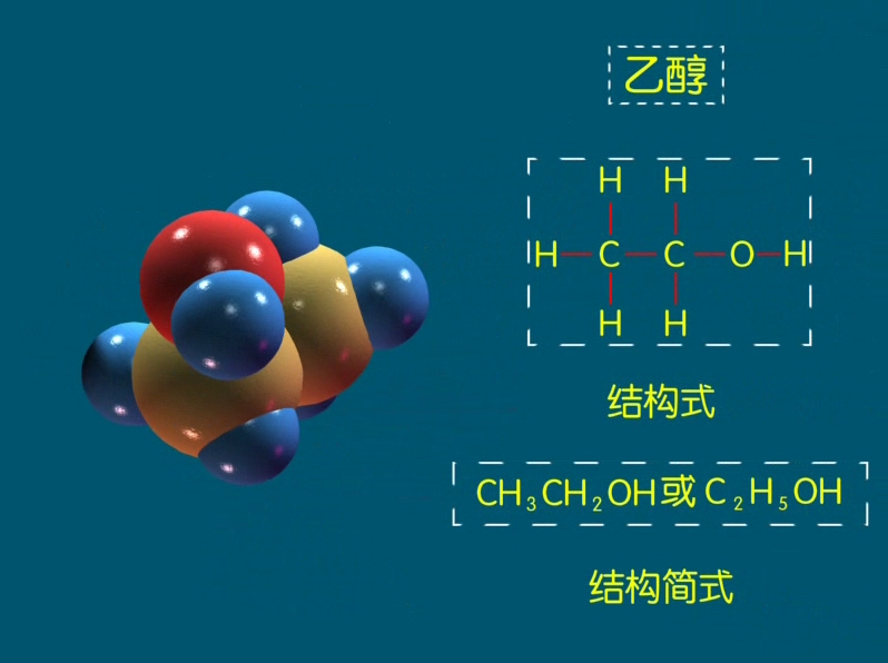 乙醇比例模型及各种表示&nbsp;化学 高中必修2(人教版)