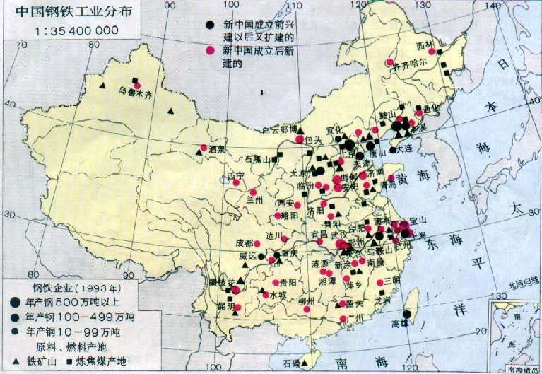 中国钢厂分布图第五版图片