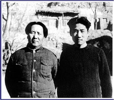 毛泽东与儿子毛岸英&nbsp;中国历史 八年级下册（人教部编版）